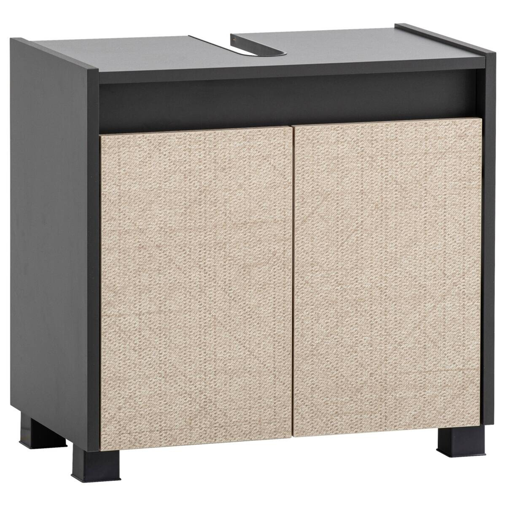Waschbeckenunterschrank Sander anthrazit B/H/T: ca. 56,9x54,6x33 cm