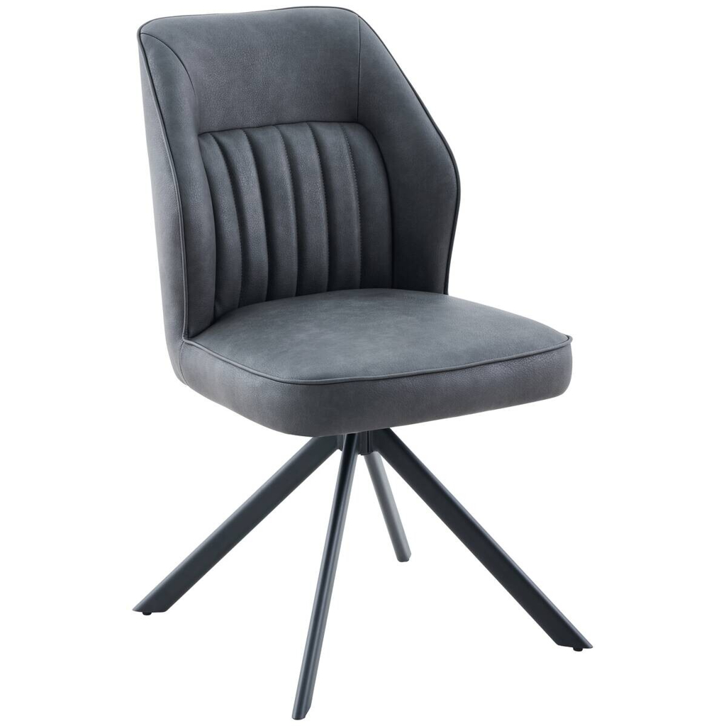 Stuhl Prizzi anthrazit Kunstleder B/H/T: ca. 51x92x64 cm