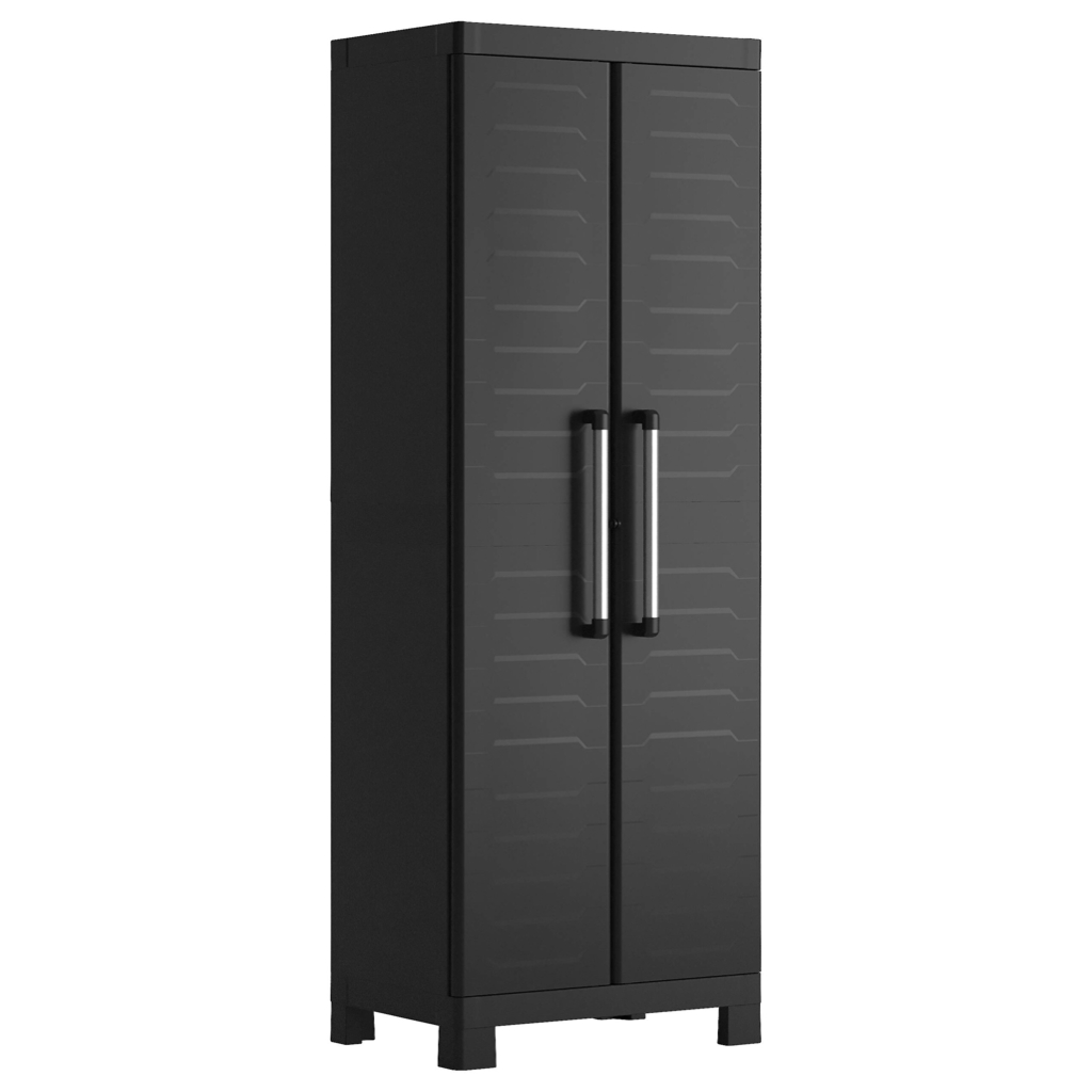 Keter Kunststoffschrank Detroit schwarz Kunststoff B/H/T: ca. 65x182x45 cm