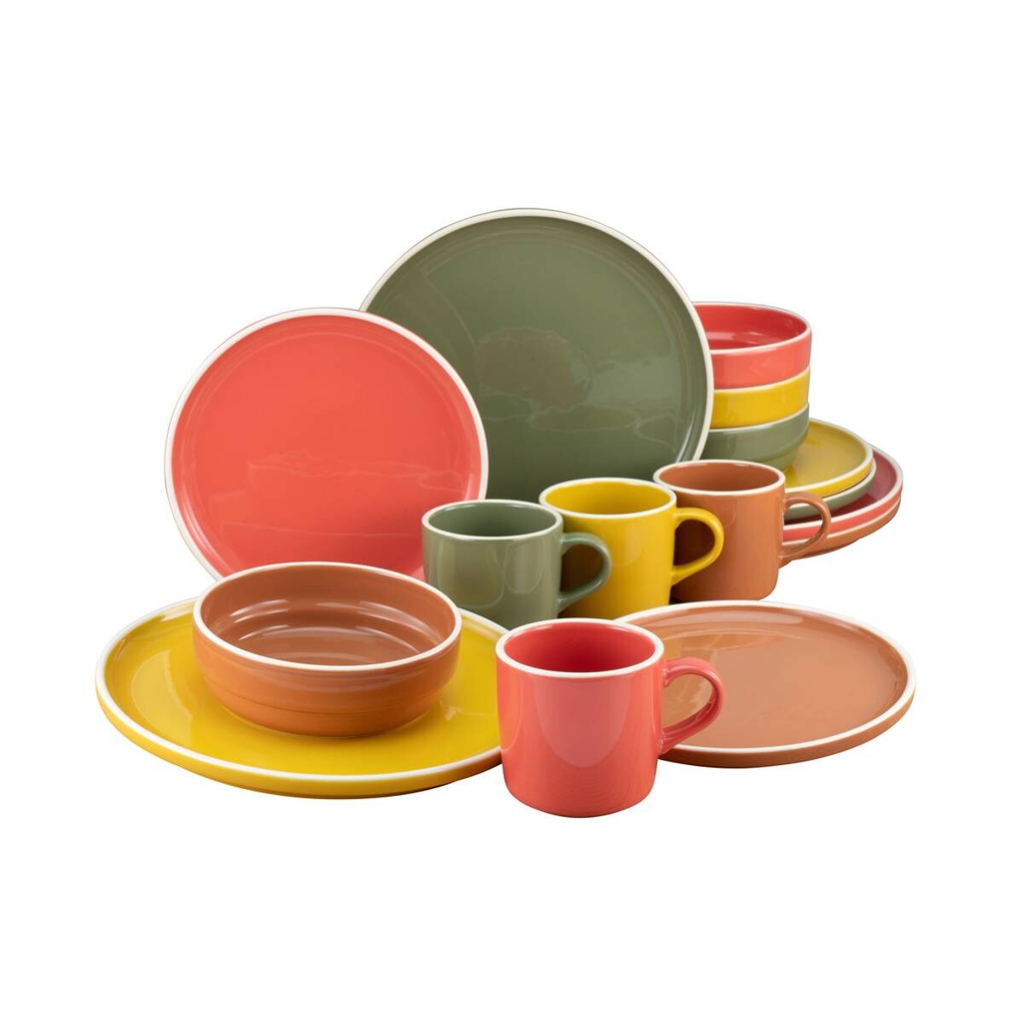 CreaTable Kombiservice INDIAN SUMMER multicolor Steingut 16 tlg.