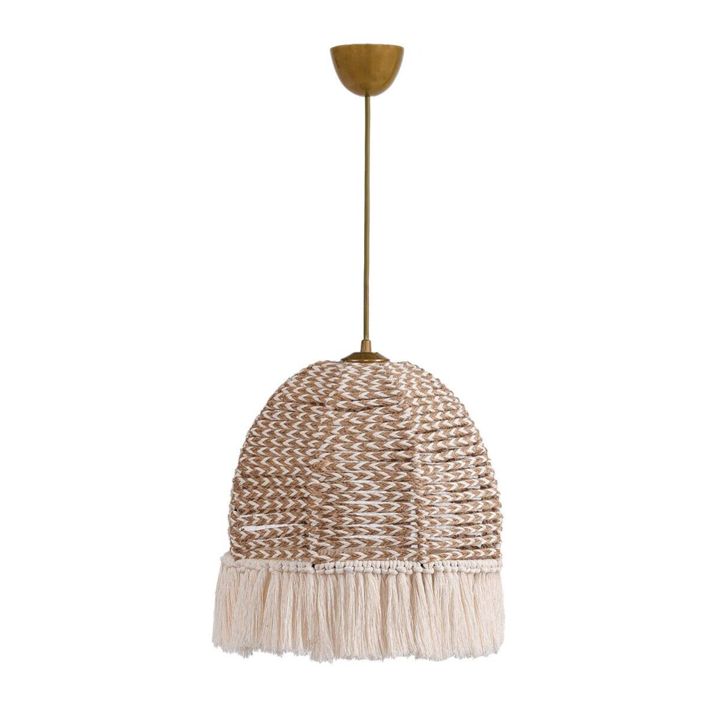 Opviq Pendelleuchte ecru B/H/T/L/D: ca. 30x80x30x30x30 cm E27 1 Brennstellen