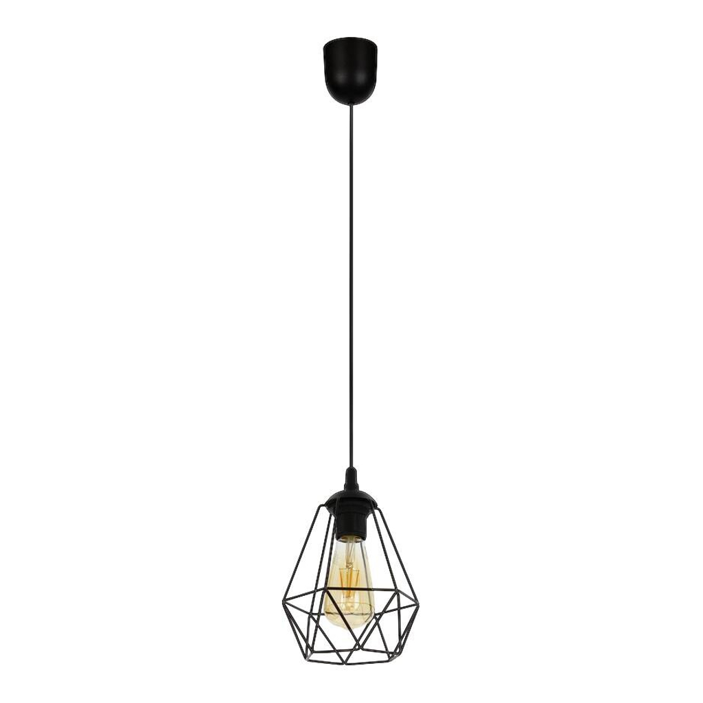 SPOT Light Pendelleuchte Emerald schwarz Metall L/D: ca. 110x17 cm E27 1 Brennstellen