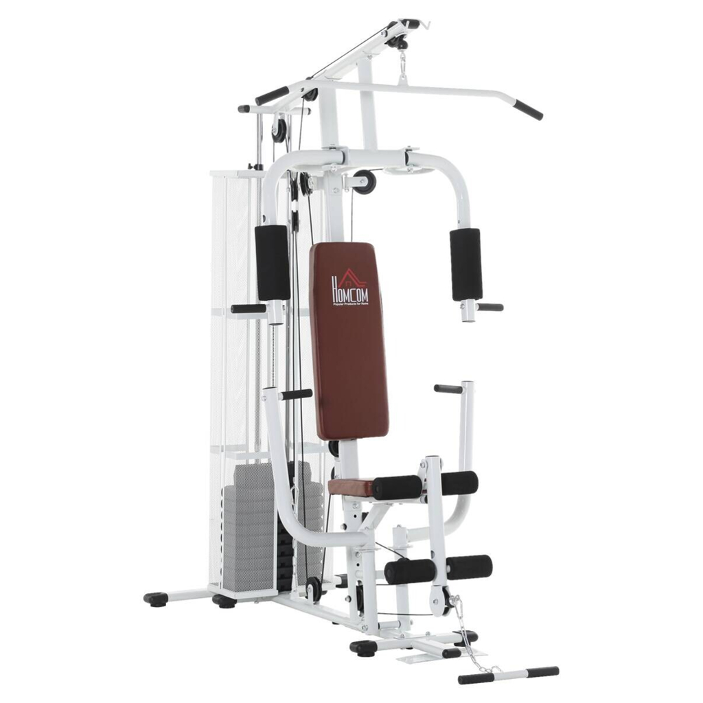 HOMCOM Kraftstation weiß Stahl B/H/L: ca. 110x210x150 cm