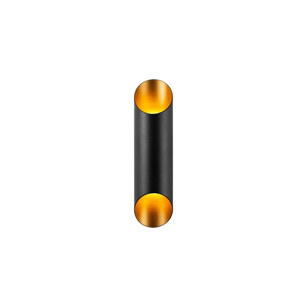 Opviq Wandleuchte Cut gold schwarz Metall B/H/T/L/D: ca. 12x30x12x8x8 cm G9 2 Brennstellen