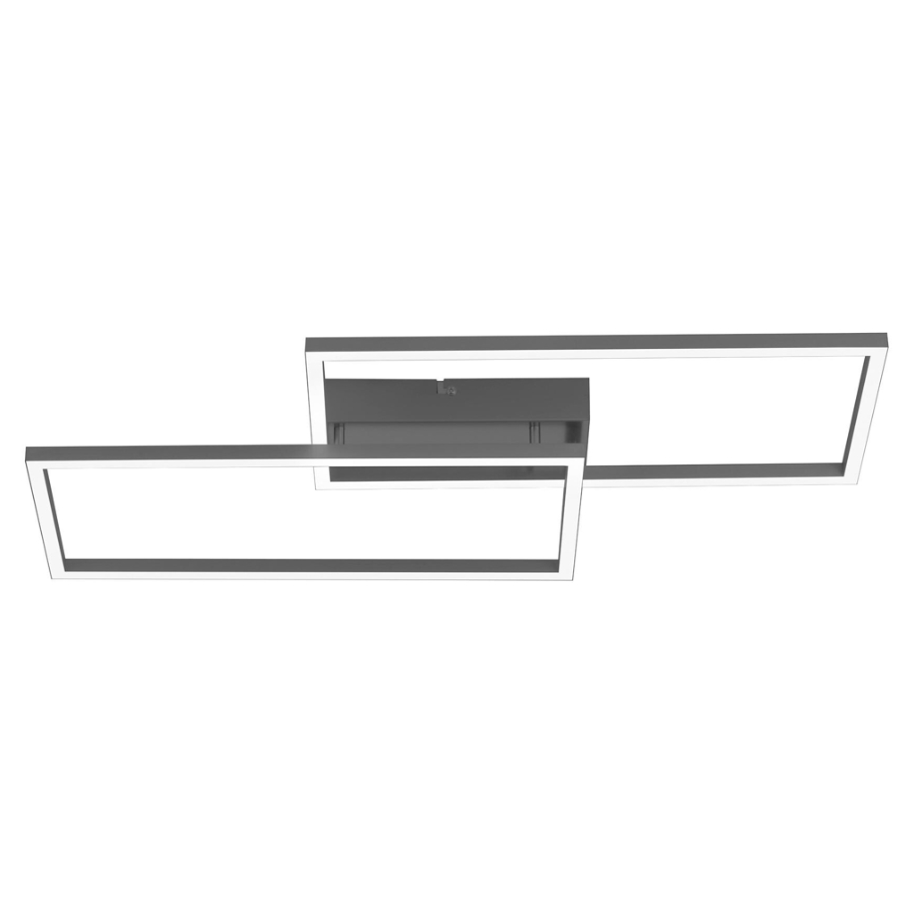 Just Light Deckenleuchte Iven schwarz Alu Kunststoff B/H/L: ca. 33x7x61 cm