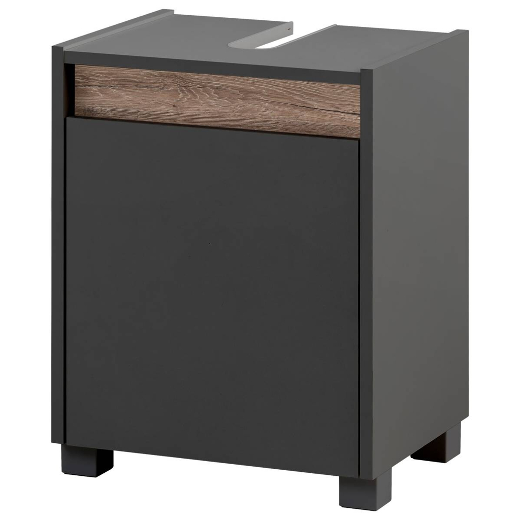 Waschbeckenunterschrank Cosmo anthrazit B/H/T: ca. 41,8x54,6x33 cm