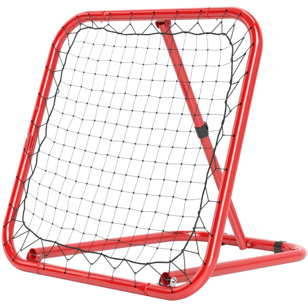 HOMCOM Fußball Rebounder rot Polyethylen B/H/L: ca. 84x75x78 cm