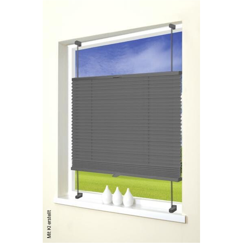 ACUS design collection Thermo Spann-Plissee Verdunklungsqualität anthrazit B/L: ca. 70x130 cm