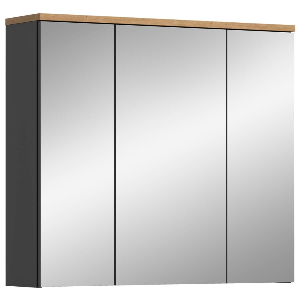 Spiegelschrank Canu Basalt Eiche Artisan Nachbildung B/H/T: ca. 80x73x21 cm