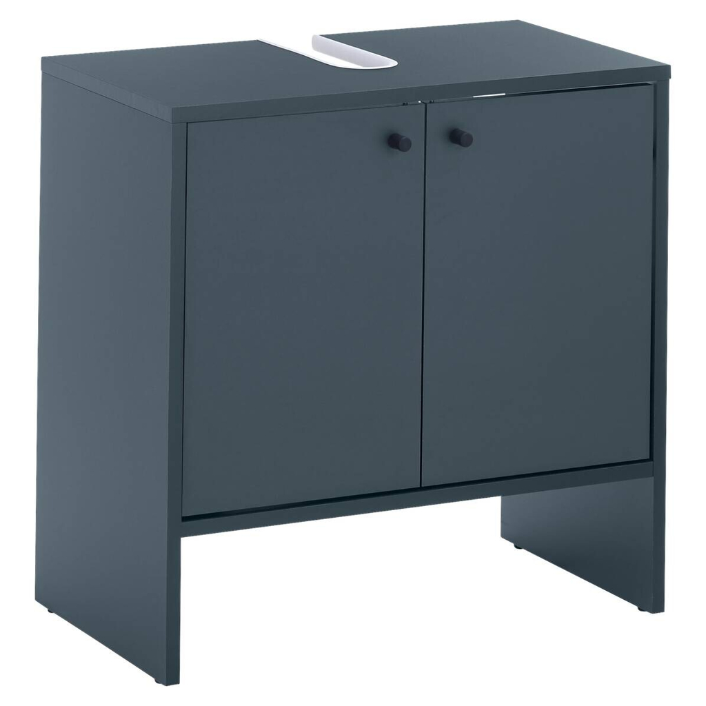 Waschbeckenunterschrank Kairo blau dunkel B/H/T: ca. 60x60x35 cm