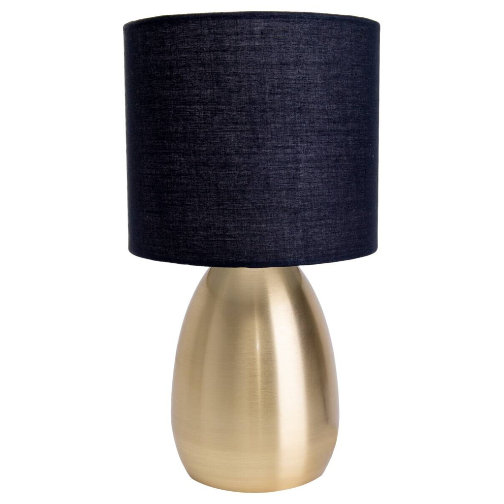Näve Leuchten Tischleuchte 3189658 gold Metall Textil Kunststoff B/H/T: ca. 17,5x32,5x17,5 cm E14 1 Brennstellen