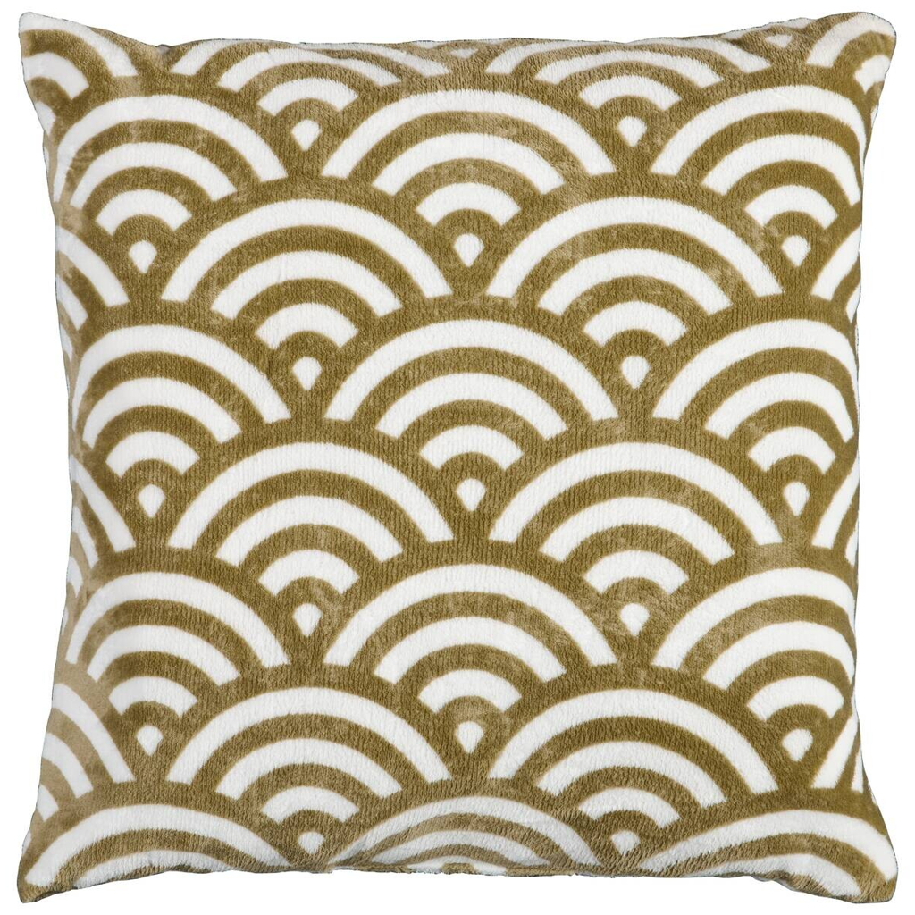 Dekokissen Flanell taupe Polyester B/L: ca. 60x60 cm