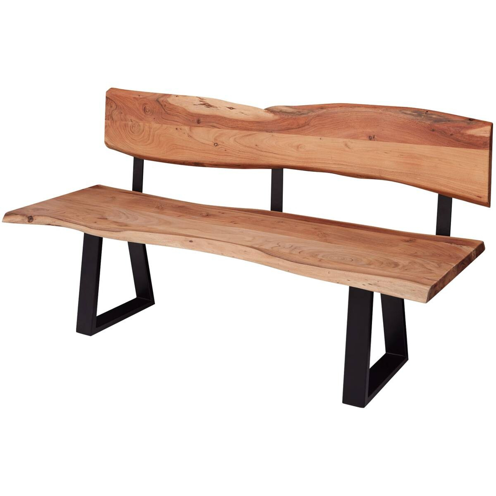Eckbank natur schwarz B/H/T: ca. 160x85,5x60 cm
