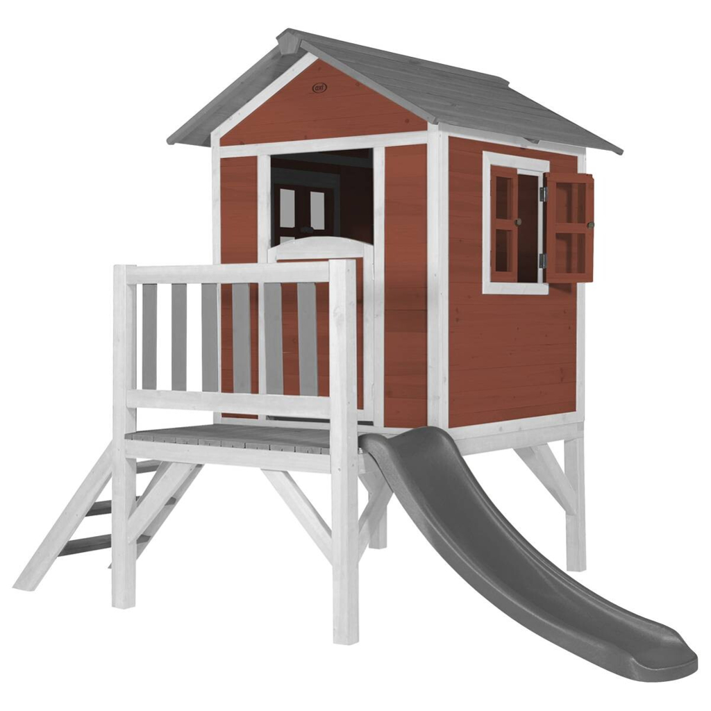 AXI Spielhaus Lodge XL rot B/H/L: ca. 240x189x167 cm