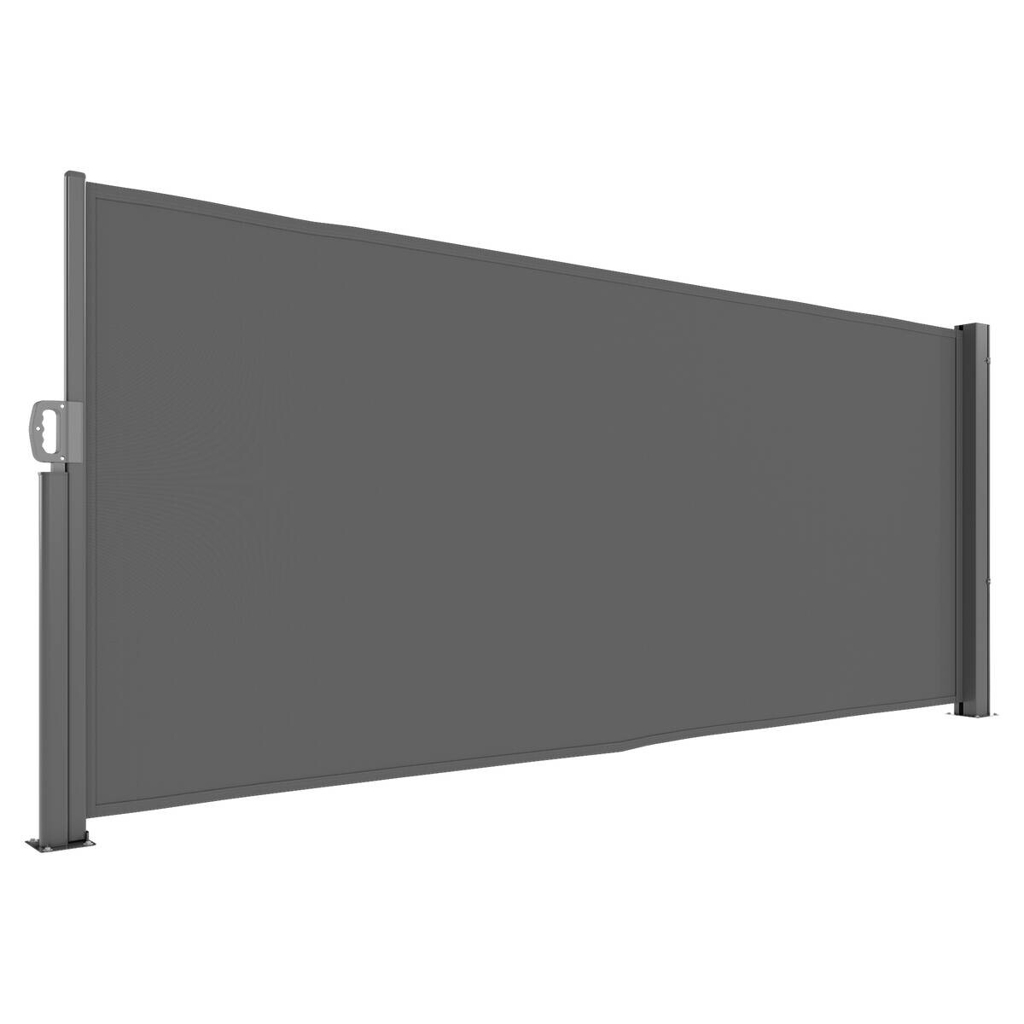 Outsunny Seitenmarkise dunkelgrau Polyester B/H/L: ca. 1x140x300 cm