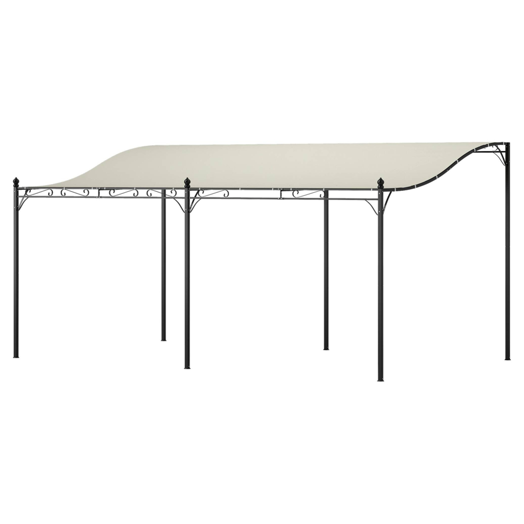 Outsunny Anbaupavillon cremeweiß Polyester B/H/L: ca. 298x253x491 cm