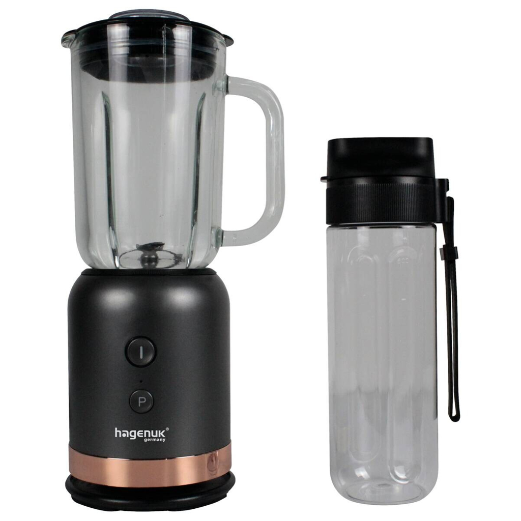 Hagenuk Standmixer MBL-350G roségold schwarz Kunststoff Glas B/H/T: ca. 16x33x11 cm