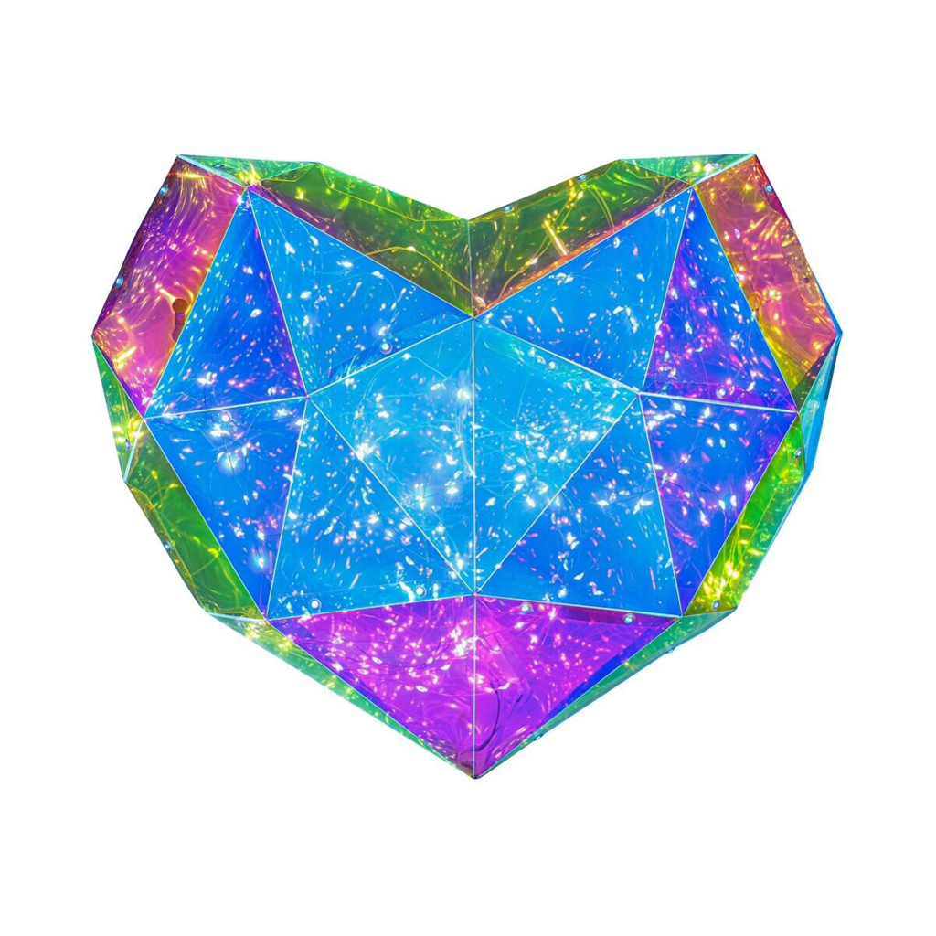 Nolo LED-Dekoleuchte Heart transparent B/H/T: ca. 45x9x38 cm