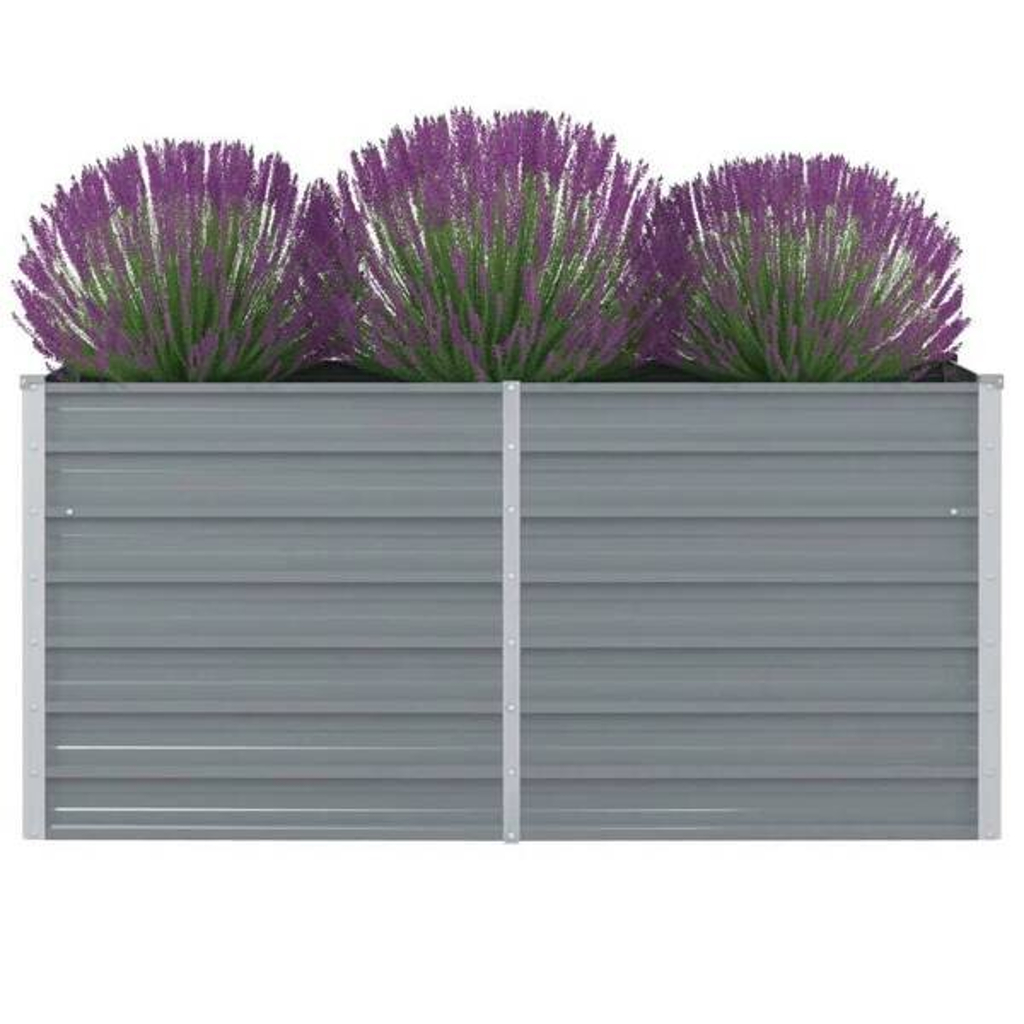 Hochbeet grau Metall B/H/L: ca. 80x77x160 cm