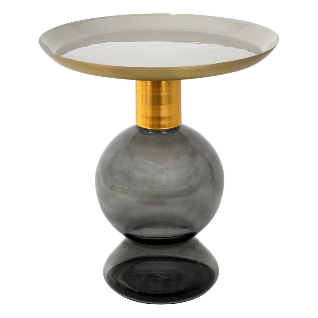 Beistelltisch Mattia creme Metall H/D: ca. 60x50 cm