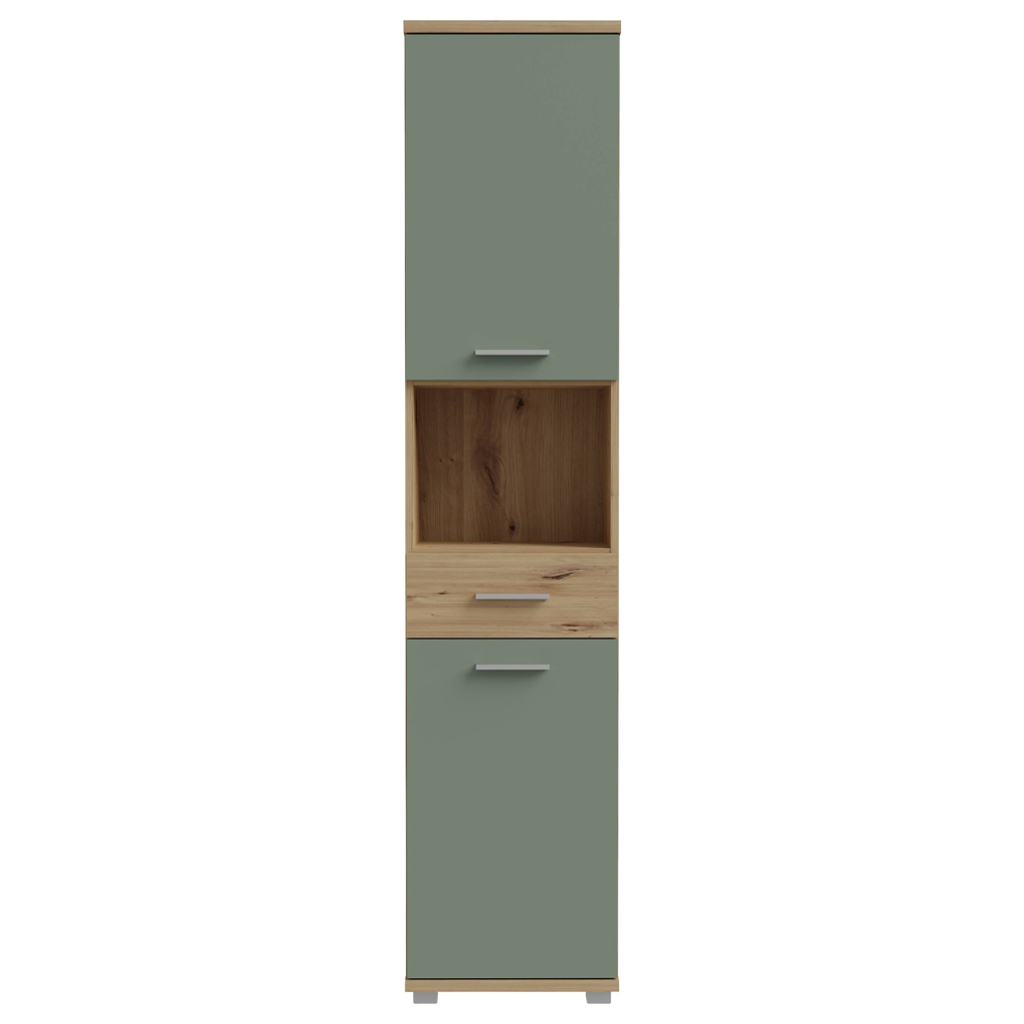 Hochschrank Eiche Artisan Nachbildung salbei B/H/T: ca. 40x184x29 cm
