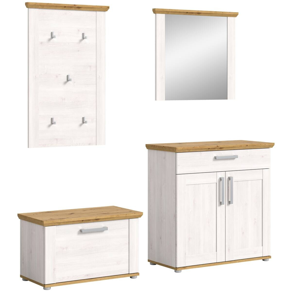 Garderobe Verona Sibiu Lärche Nachbildung Eiche Artisan Nachbildung B/H/T: ca. 190x196x39 cm