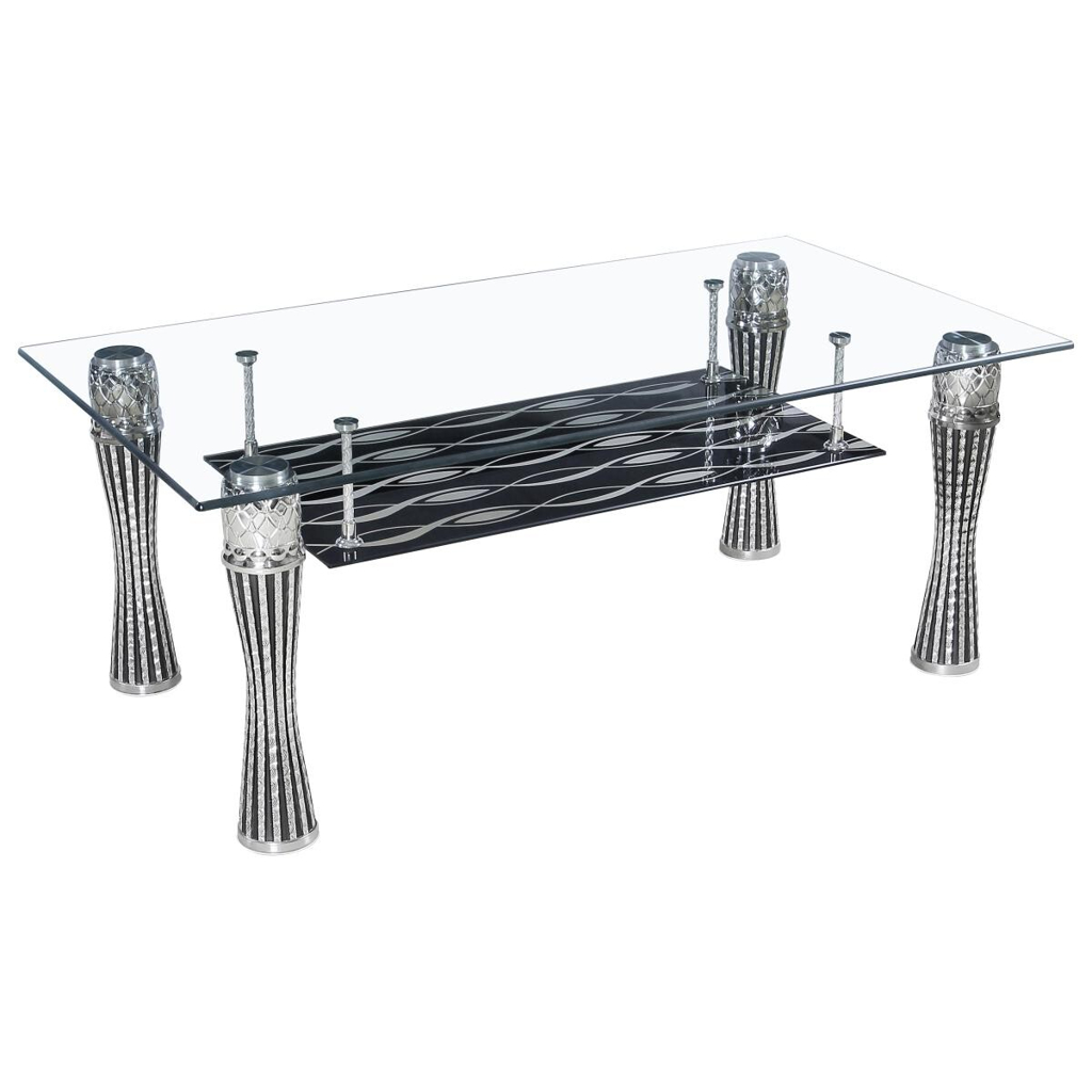 Glascouchtisch Adana glasklar B/H/T: ca. 115x43x65 cm