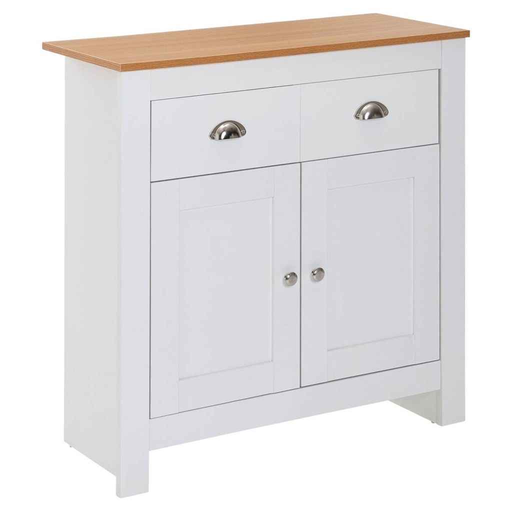 Sideboard weiß buche Nachbildung Alu B/H/T: ca. 79x81x34,5 cm