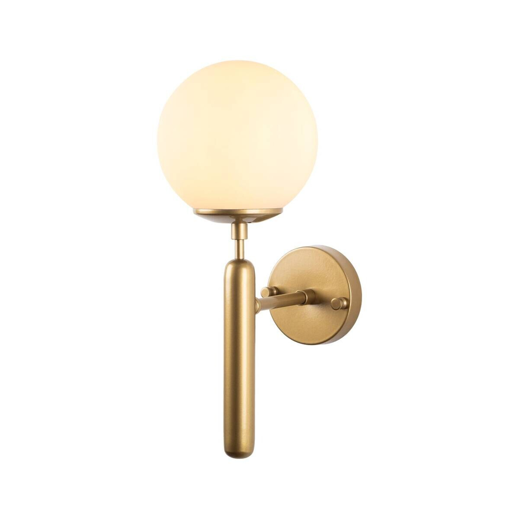 Opviq Wandleuchte gold Glas Metall B/H/L: ca. 20x40x15 cm E14 1 Brennstellen
