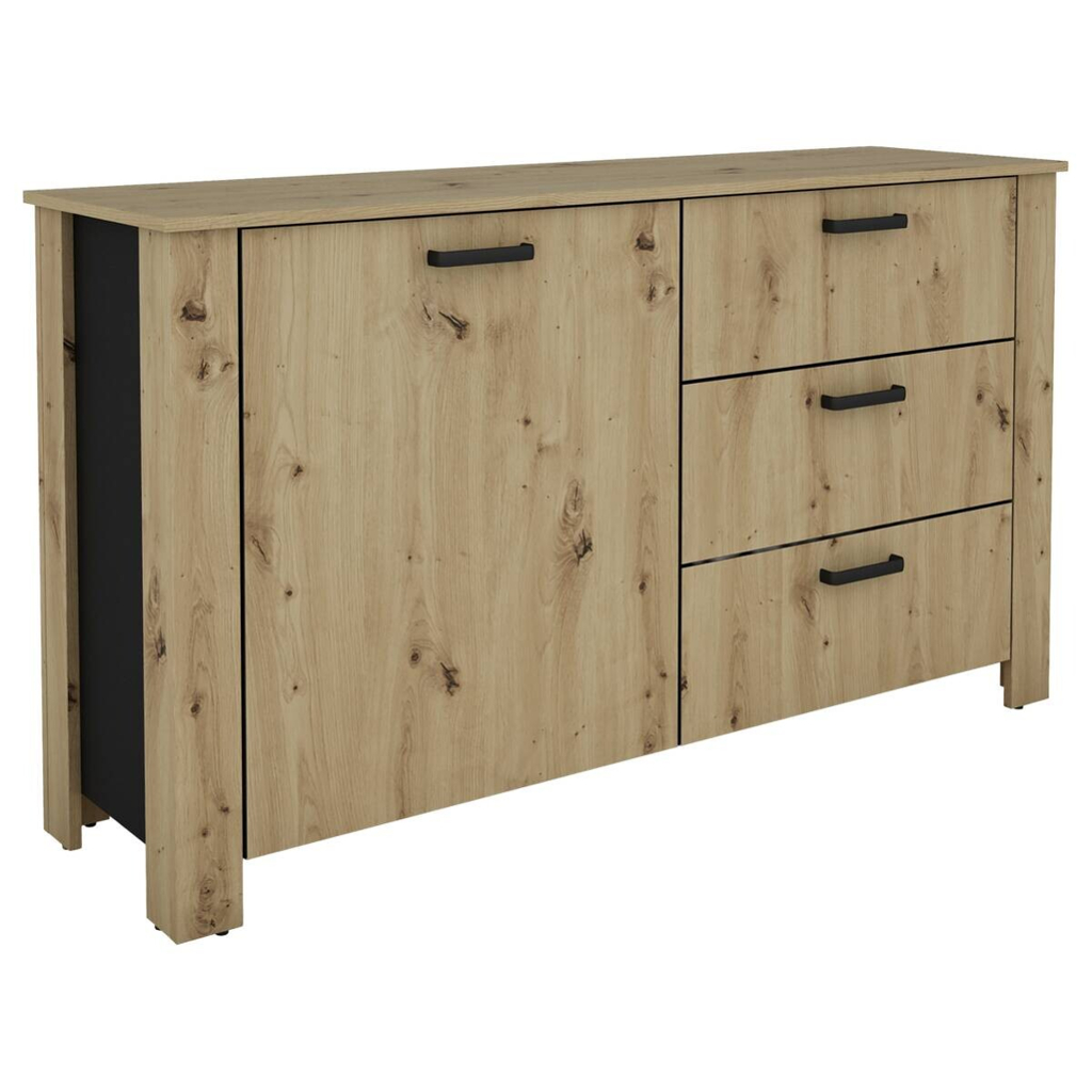 Sideboard FARO Eiche schwarz B/H/T: ca. 140x84x40 cm