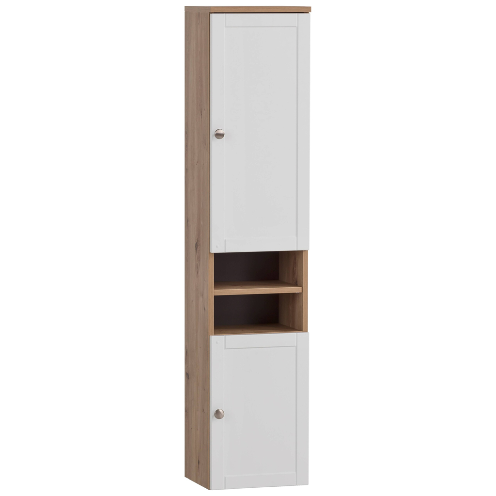 Hochschrank Jesper Eiche Artisan Nachbildung weiß matt B/H/T: ca. 30,3x138,3x25,4 cm