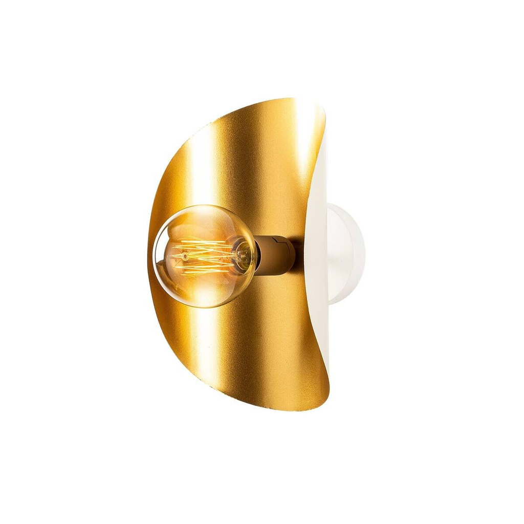 Opviq Wandleuchte Sivani gold weiß Eisen B/H/T/L: ca. 13x30x13x17 cm E27 1 Brennstellen