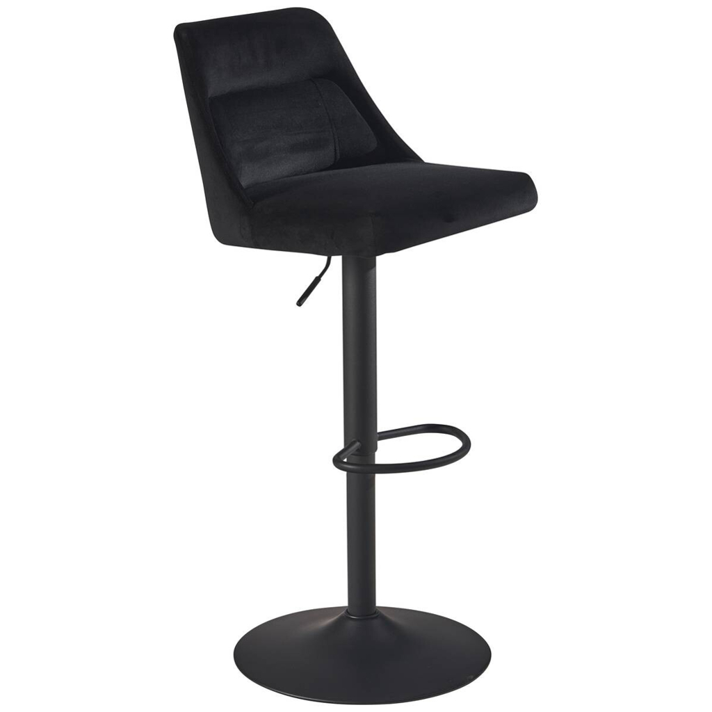 Barhocker schwarz Samt B/H/T: ca. 45x106x51 cm