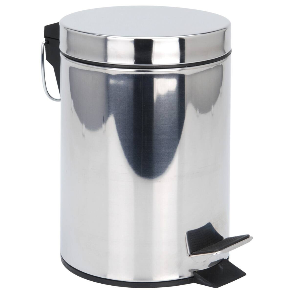 Treteimer silber Edelstahl B/H/L: ca. 23,5x17x24,5 cm