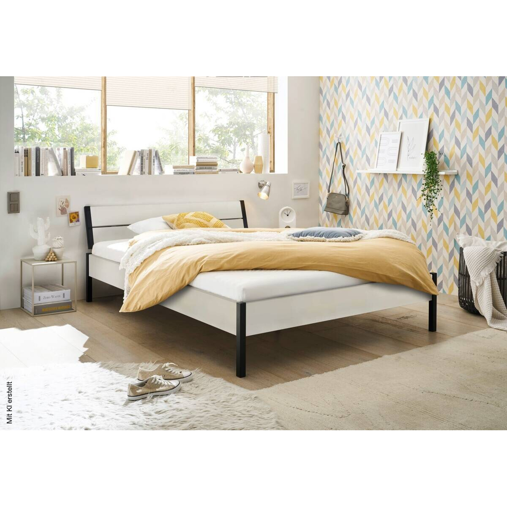Futonbett Marseille weiß Liegefläche B/L: ca. 140x200 cm