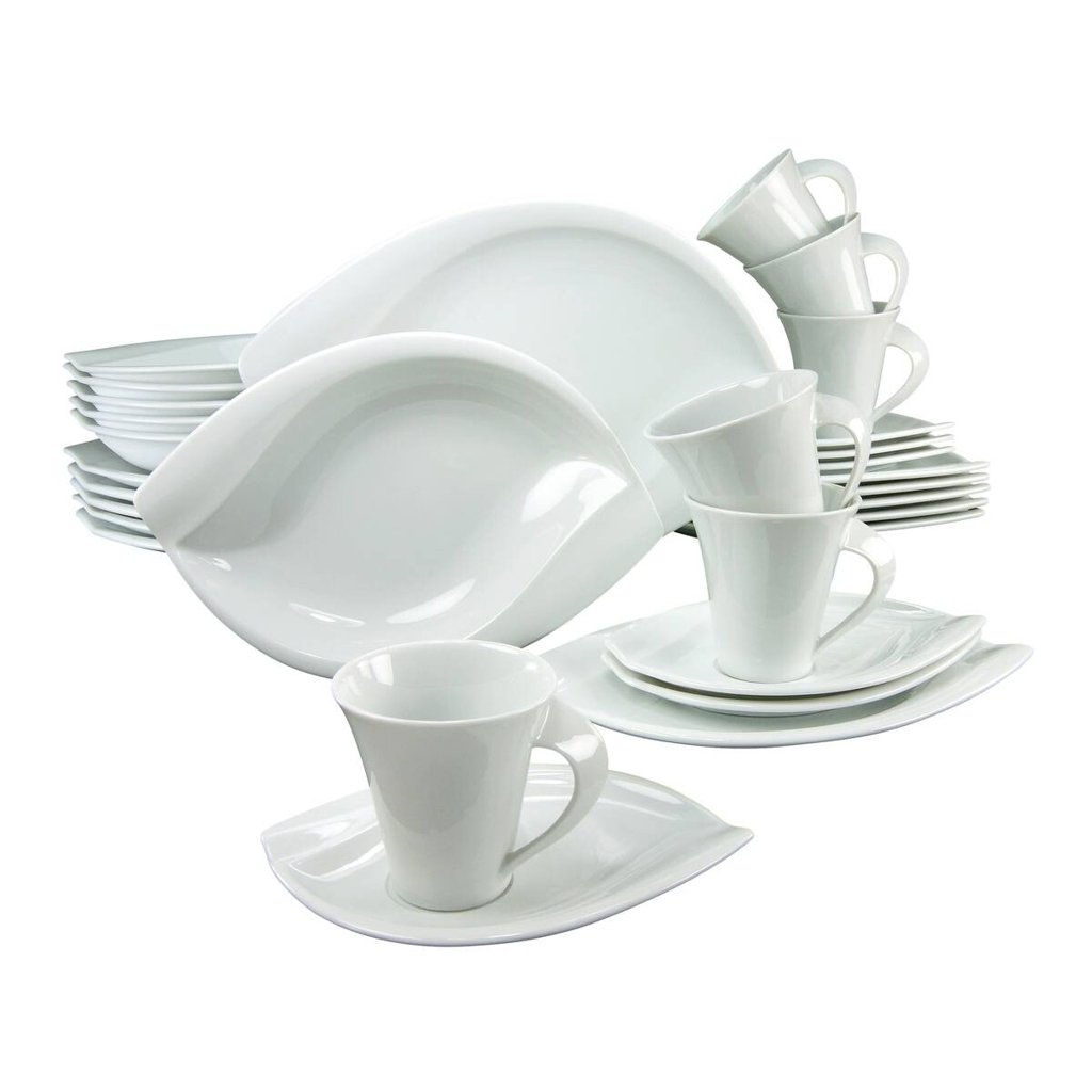 CreaTable Kombiservice ACACIA weiß Porzellan 30 tlg.