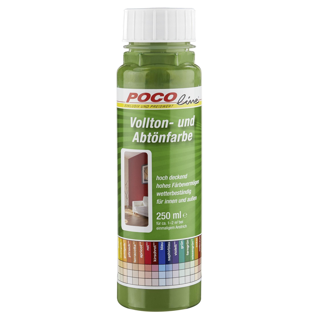 POCOline Vollton- und Abtönfarbe farngrün ca. 0,25 l