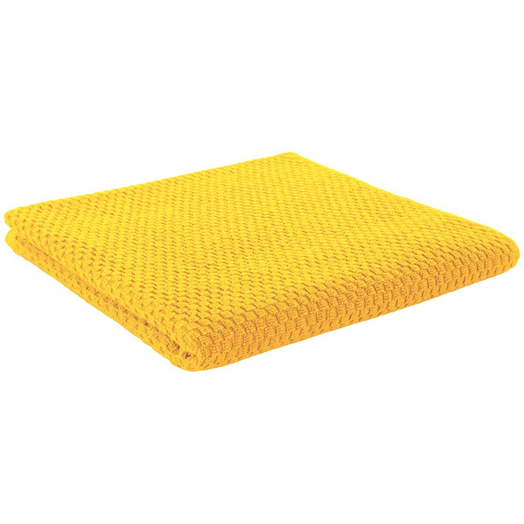 POCOline Duschtuch Popcorn gelb Baumwolle B/L: ca. 70x140 cm