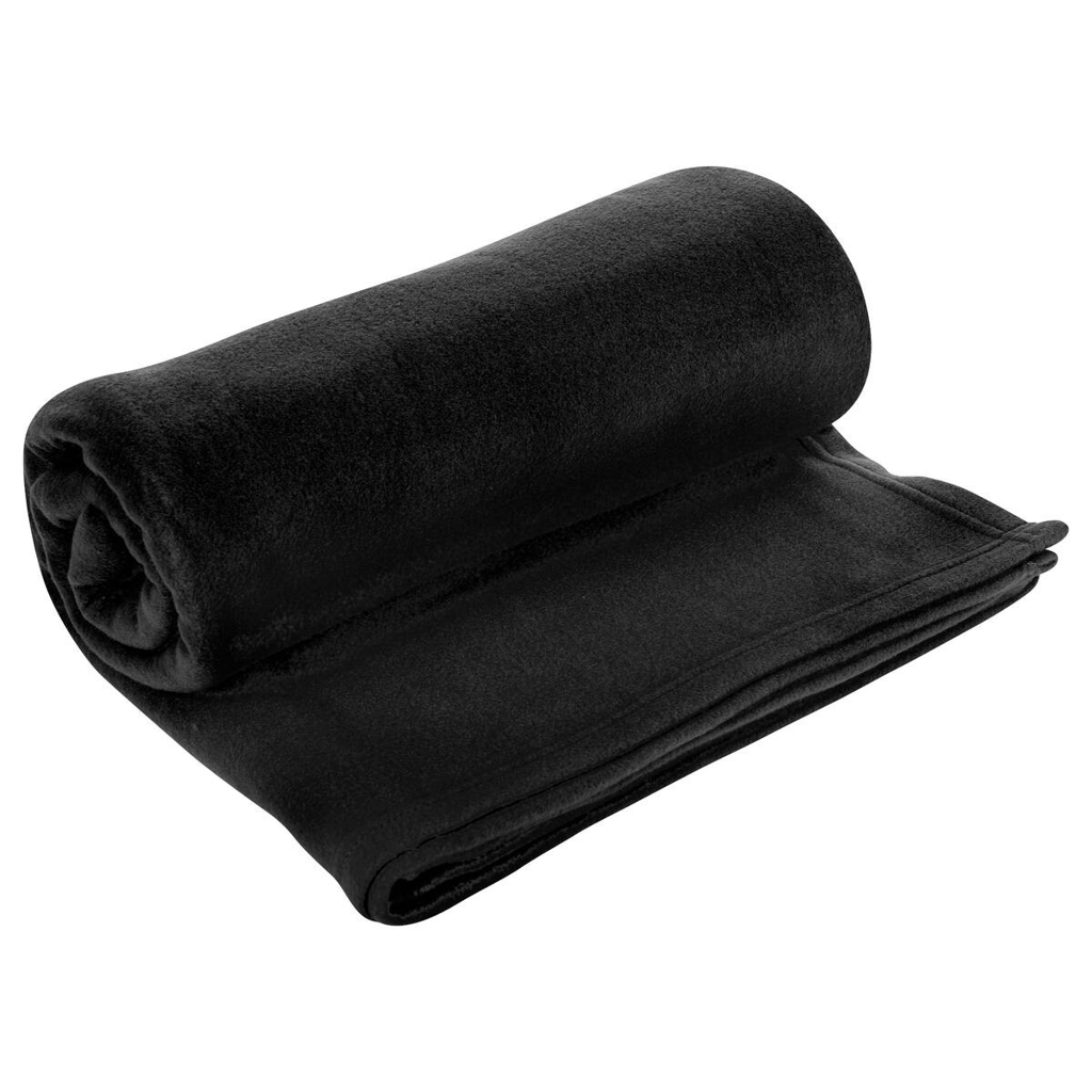 Fleecedecke schwarz Polyester B/L: ca. 140x190 cm