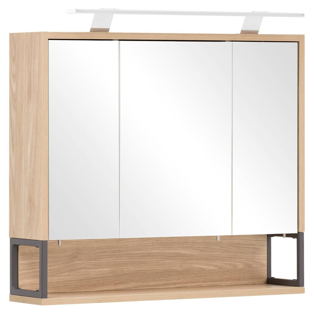 Spiegelschrank Limone Eiche hell Nachbildung B/H/T: ca. 70x66,1x16 cm