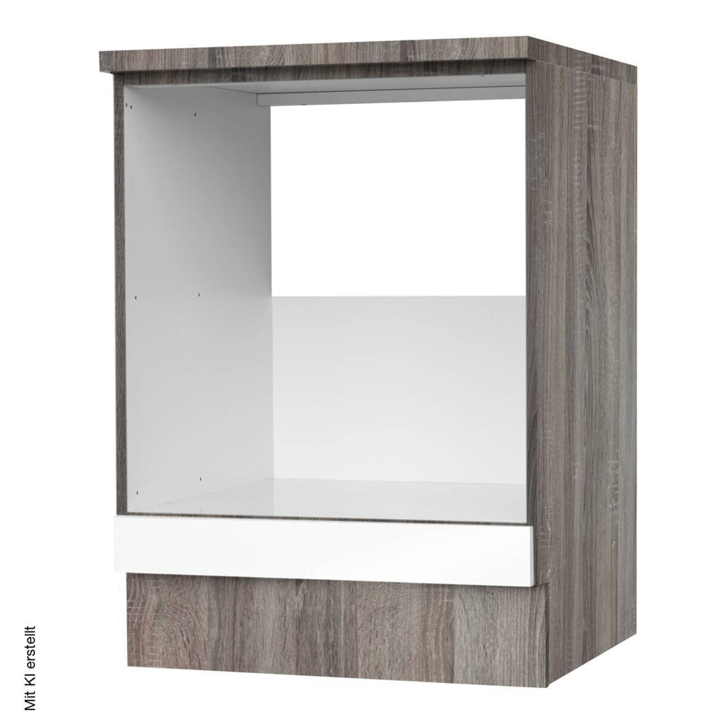 Herdumbauschrank weiß Hochglanz B/H/T: ca. 60x82x57 cm
