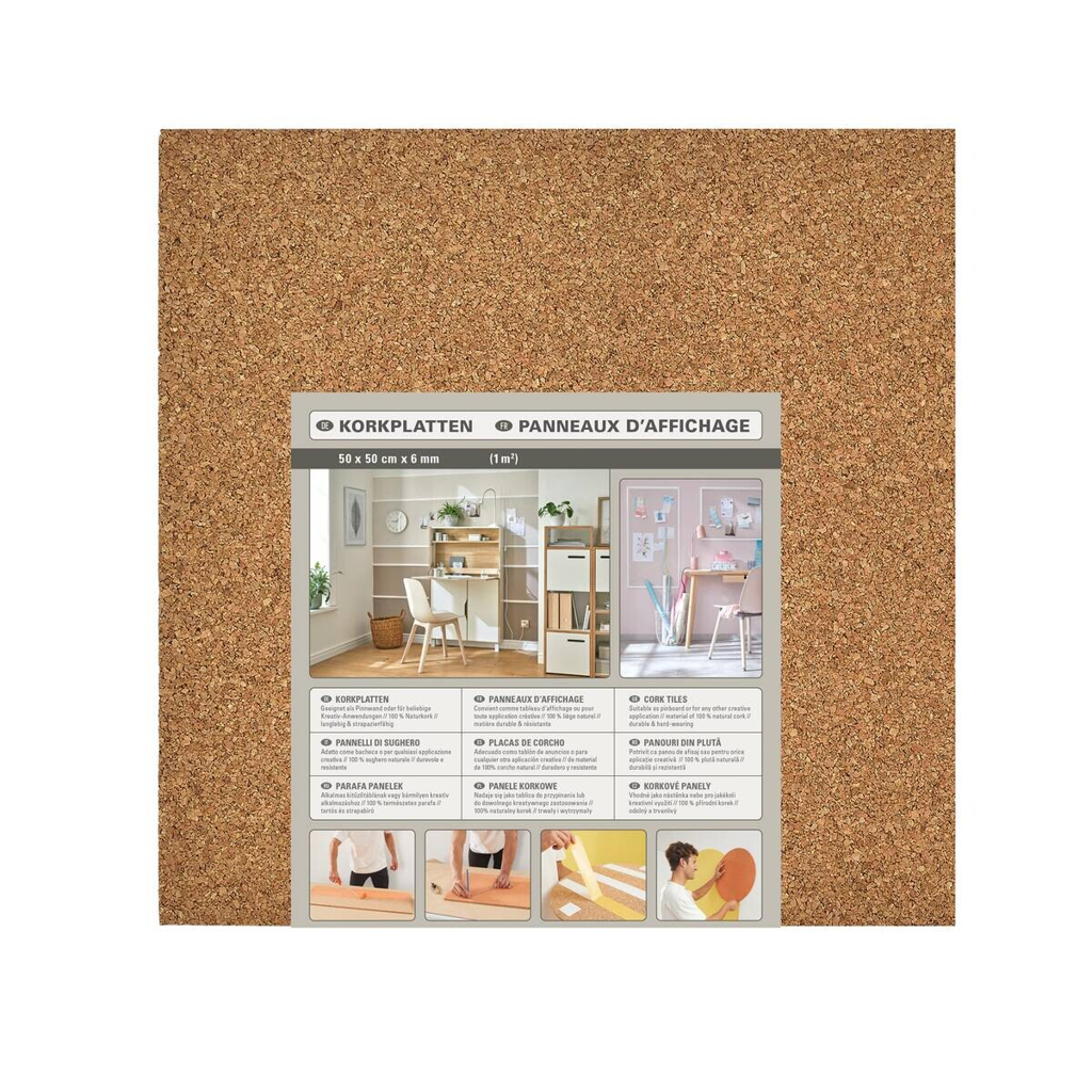 Korkplatten braun B/L: ca. 50x50 cm
