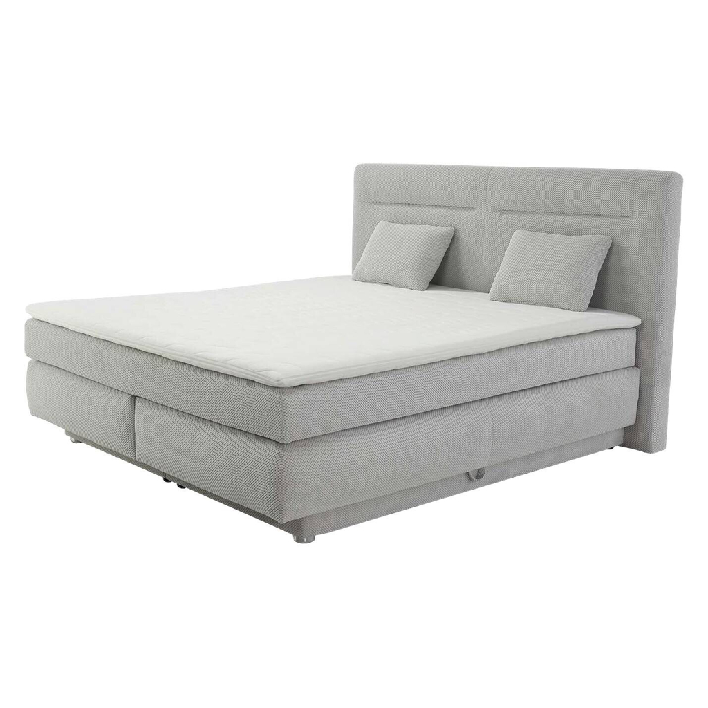 Boxspringbett hellgrau Liegefläche B/L: ca. 180x200 cm