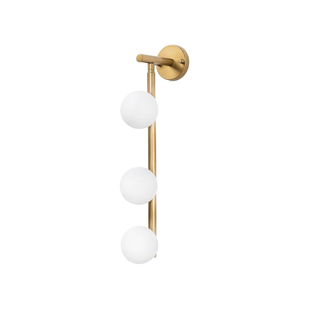 Opviq Wandleuchte gold Metall Glas B/H/L: ca. 24x59x10 cm G9 3 Brennstellen
