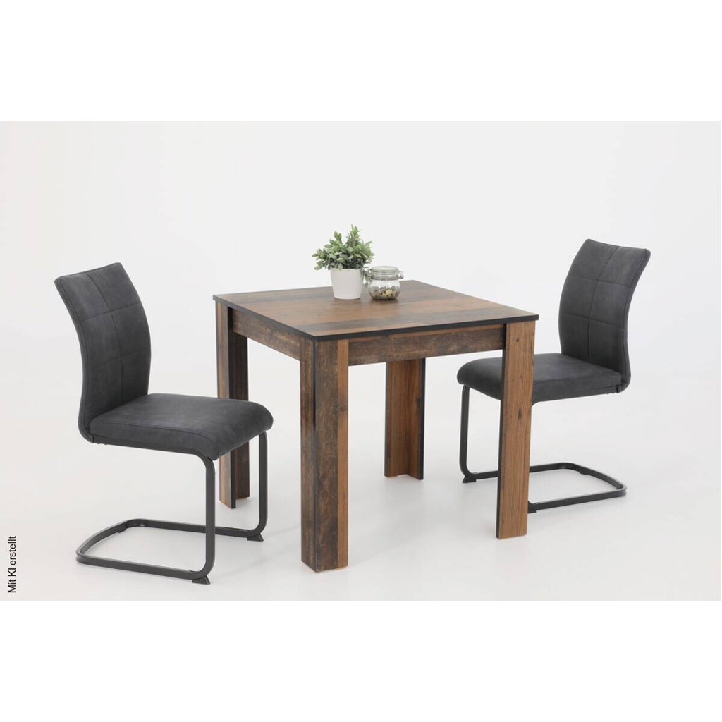 Essgruppe Erika anthrazit Holzwerkstoff B/H/T: ca. 80x76x80 cm