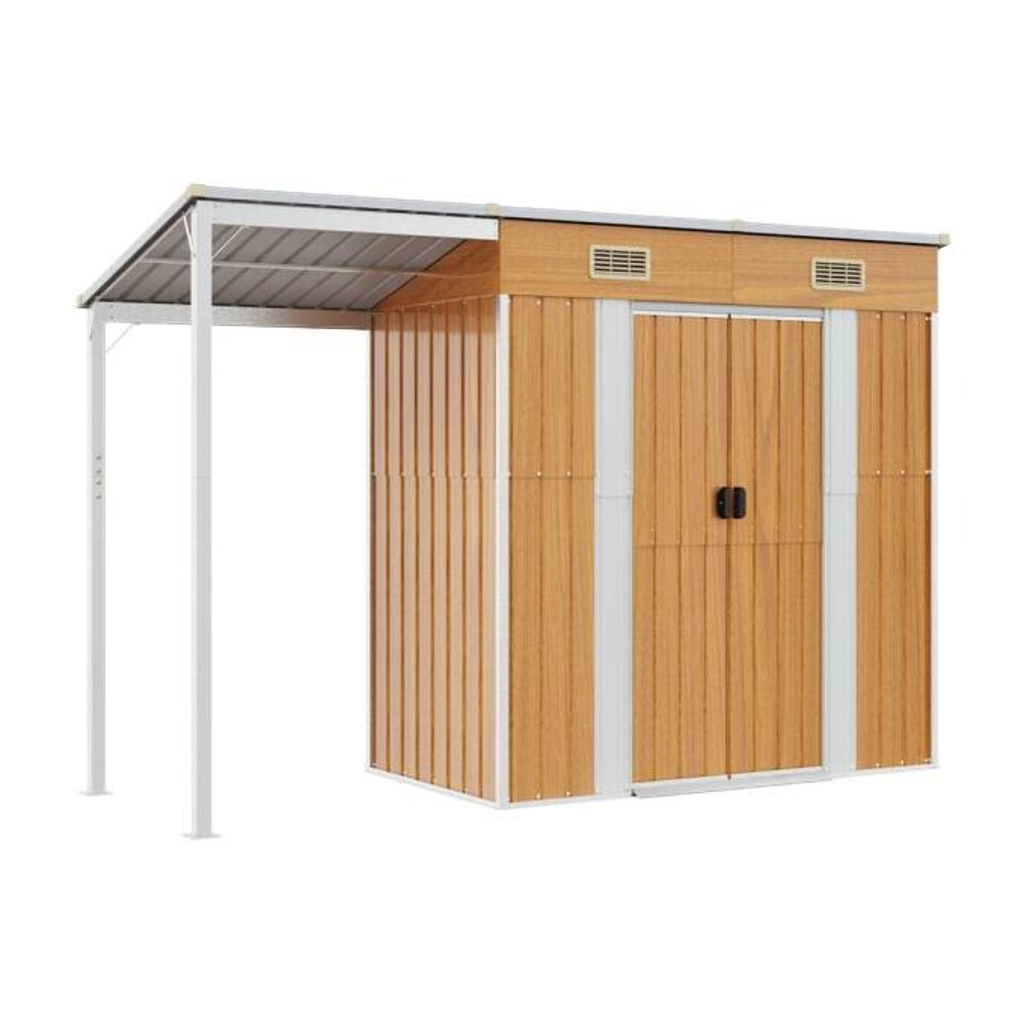 vidaXL Gartenhaus braun B/H/T: ca. 277x181x110,5 cm