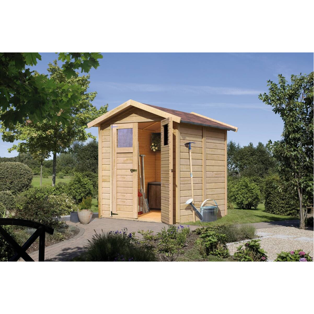Karibu Gartenhaus Tito 3 natur B/H/T: ca. 180x222x184 cm