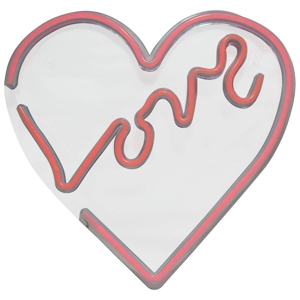 POCOline Neon Wandleuchte Love rot B/H: ca. 35x33 cm