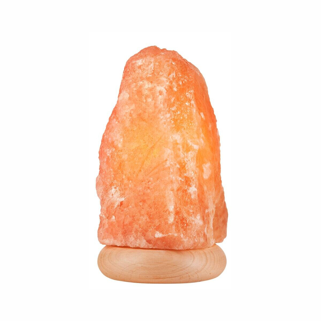 Lamkur Salzleuchte orange beige Holz B/H/L: ca. 23x23x19 cm E14 1 Brennstellen