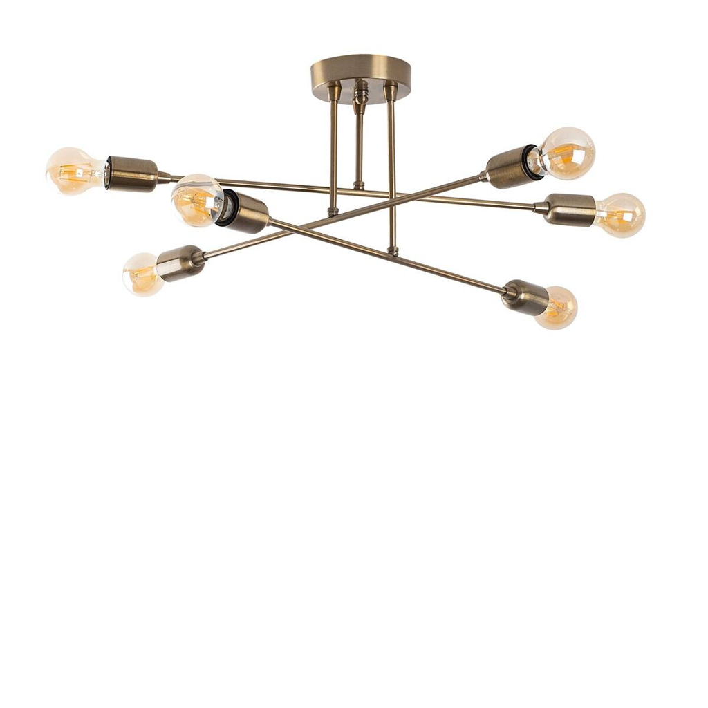 Opviq Deckenleuchte Fleur-1504 B/H/T/L/D: ca. 66x27x66x66x66 cm E27 6 Brennstellen